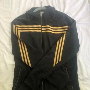 Adidas Track Jacket— Black and gold